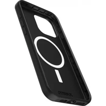 OtterBox Symmetry Series aizmugurējais vāciņš Apple iPhone 15 Pro Max - antimikrobiāls, MagSafe savietojams, melns 77-94125