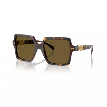 Versace VE4441-108-73 sieviešu saulesbrilles - Havana rāmis, brūnas lēcas, 55mm