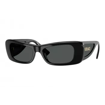 Versace sieviešu saulesbrilles VE4481-GB1-87, kvadrātveida, melns rāmis, pelēkas lēcas, 54mm