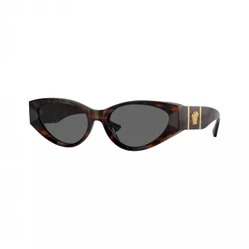 Versace VE4454-542987 sieviešu kaķa acs saulesbrilles, Havana/Dark Grey, 55mm