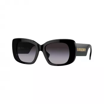 Burberry BE4410-30018G sieviešu saulesbrilles - melns rāmis, pelēkas gradienta lēcas, 52mm
