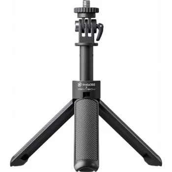 Insta360 Mini 2-in-1 statīvs selfiju nūja darbības kamerām, 1/4 inch skrūve, alumīnija sakausējums, melna CINSAAVB