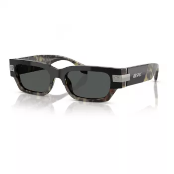 Versace sieviešu saulesbrilles VE4465-545687, melns rāmis, tumši pelēkas lēcas, 54mm