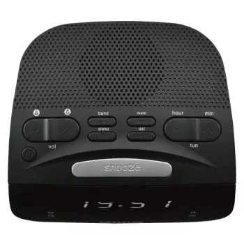 Aiwa CR-15 digitālais radio modinātājpulkstenis, melns