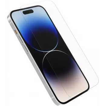 OtterBox Trusted Glass ekrāna aizsargstikls Apple iPhone 14 Pro Max - rūdīts stikls, caurspīdīgs, 9H cietība, pretmikrobu, oleofobisks, viegla uzstādīšana ar Screen Machine 77-88923