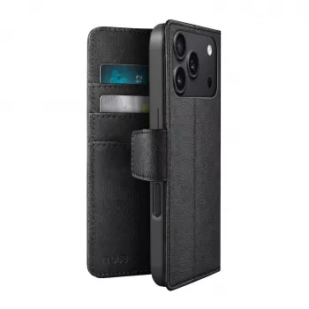 SBS Wallet Classic maks ar statīvu iPhone 18 Pro Max - melns