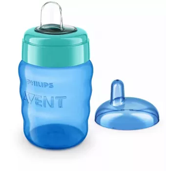 Philips AVENT Easy Sip mācību krūzīte, 9M+, 260 ml, silikona snīpis, zila