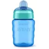 Philips AVENT Easy Sip mācību krūzīte, 9M+, 260 ml, silikona snīpis, zila