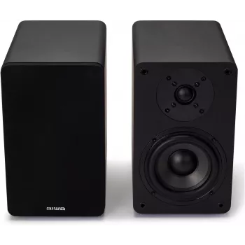 AIWA Hi-Fi 2.0 aktīvās plauktu skaļruņu sistēma 2x70W RMS, melna