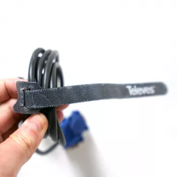 Televes KBL kibiojo užsegimo juostos (Hook and Loop) kabelių rišimui, 10 vnt., juodos, 15 mm x 250 mm 200102