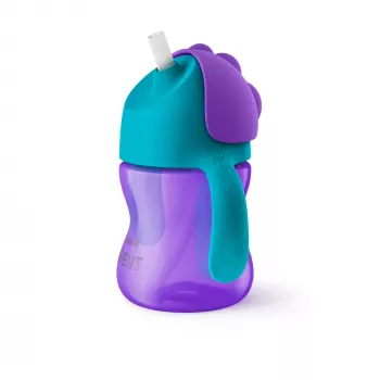 Philips Avent saliekamā salmiņa krūze 200 ml, 9m+, purpura