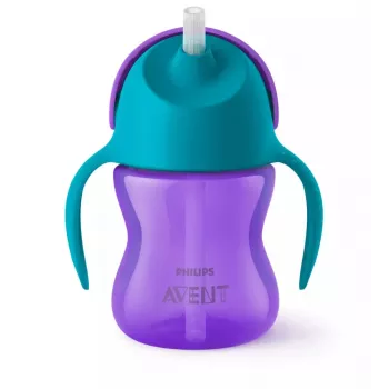 Philips Avent saliekamā salmiņa krūze 200 ml, 9m+, purpura