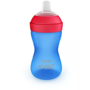 Philips Avent My Grippy mācību krūze ar mīkstu snīpi 300ml, 9M+, zila