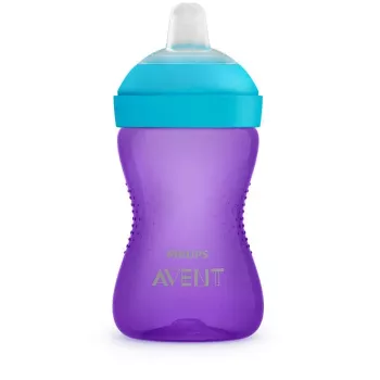 Philips AVENT My Grippy mācību krūzīte ar mīkstu snīpi 300 ml, 9m+, purpura