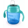 Philips AVENT Easy Sip mācību krūzīte ar rokturiem, 6M+, 200ml, silikona snīpis, zaļa