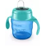 Philips AVENT Easy Sip mācību krūzīte ar rokturiem, 6M+, 200ml, silikona snīpis, zaļa