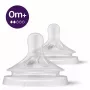 Philips Avent Natural Response zīdaiņa pudelītes knupīši, lēna plūsma, 0M+, 2 gab., silikons