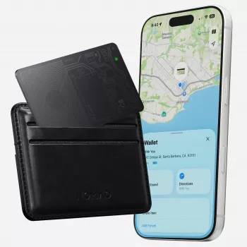 NOMAD Tracking Card V2 - maka meklētāja kartīte, saderīga ar Apple Find My (melna)