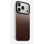 NOMAD Magnetic Leather Back priekš iPhone 17 Pro, MagSafe saderīgs, Horween āda, Rustic Brown