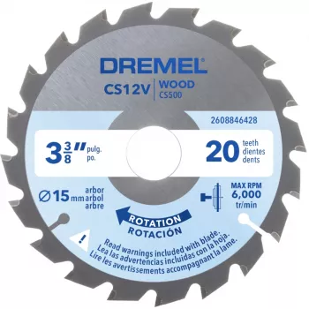 Dremel CS500 koka ripzāģa asmens 85mm, volframa karbīda uzgalis, 20 zobi, DSM20 kompaktajam zāģim 2608846431