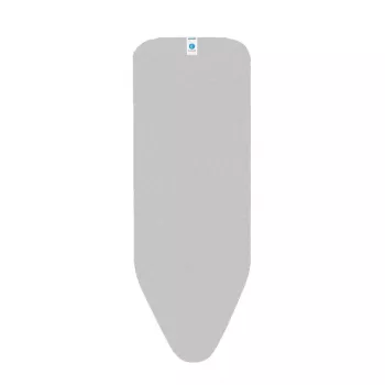 Brabantia gludināšanas dēļa pārvalks, 124x45 cm, metalizēta kokvilna, 2 mm putuplasts, metāliski pelēks