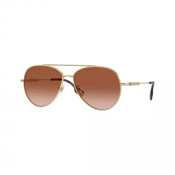 Burberry BE3147-110913 sieviešu kaķa acs saulesbrilles, gaiši zelta rāmis, brūnas gradienta lēcas, 58mm