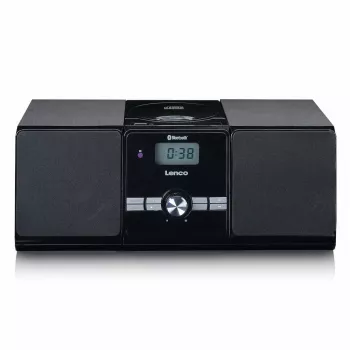Lenco MC-030BK mikro mūzikas sistēma ar Bluetooth, CD, FM radio, USB, AUX, melna