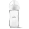 Philips AVENT Natural Response stikla zīdaiņa pudelīte 240 ml, vidējas plūsmas knupītis, no 1 mēneša