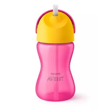 Philips Avent salmu krūzīte ar elastīgu salmiņu, 300 ml, 12m+, rozā