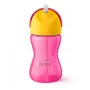 Philips Avent salmu krūzīte ar elastīgu salmiņu, 300 ml, 12m+, rozā