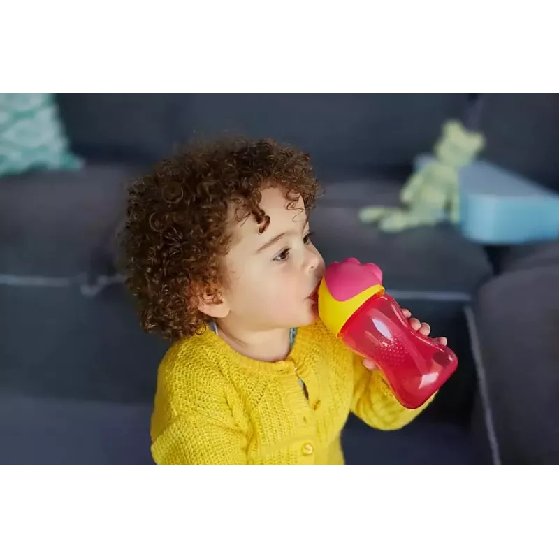 Philips Avent salmu krūzīte ar elastīgu salmiņu, 300 ml, 12m+, rozā