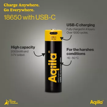 AQIILA AQ18018650398C1 USB-C akumulators NiMH, 1,2 V, 1 gab.