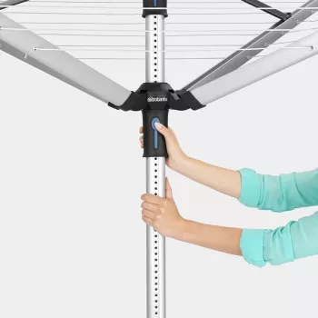 Brabantia Lift-O-Matic rotējošais veļas žāvētājs 50 m, metāliski pelēks