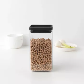 Brabantia Make & Take taisnstūra pārtikas uzglabāšanas trauks 1,6 L tumši pelēks