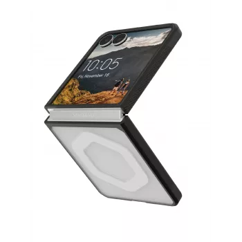 UAG Urban Armor Gear Mouve apvalks ar magnēta moduli Samsung Galaxy Z Flip5 - Ice (caurspīdīgs/melns) 214561114343