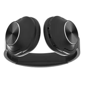 AIWA HST-220BT bezvadu Bluetooth austiņas ar mikrometru, melnas