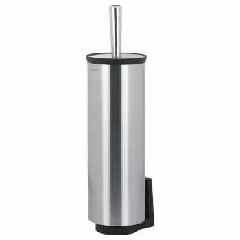 Brabantia ReNew tualetes birste ar turētāju, matēts tērauds, montējama pie sienas vai novietojama uz grīdas, maināma birstes galva