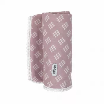 Lodger Swaddle Tribe muslīna autiņš 120x120 cm Rose