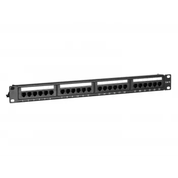 DS-IT CAT 6 UTP tīkla patch panelis, 19 inch, 24 portu DS-Patch6-24UTP