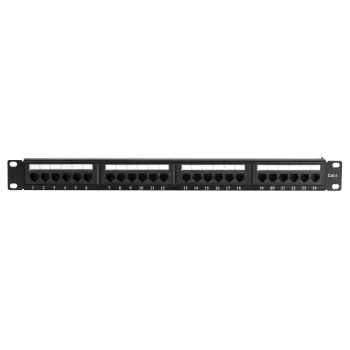 DS-IT CAT 6 UTP tīkla patch panelis, 19 inch, 24 portu DS-Patch6-24UTP