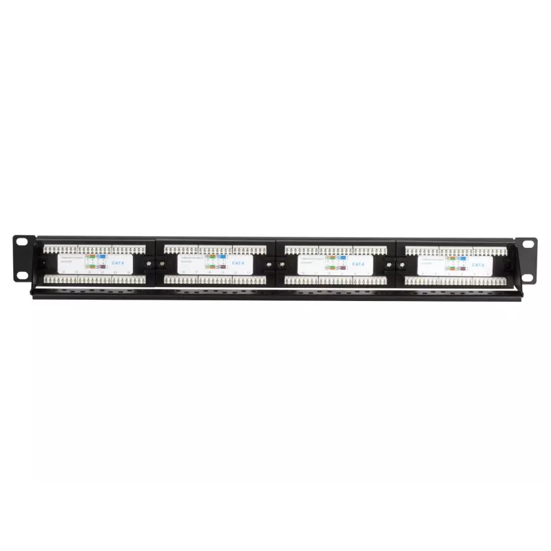 DS-IT CAT 6 UTP tīkla patch panelis, 19 inch, 24 portu DS-Patch6-24UTP
