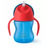 Philips AVENT salmu krūzīte ar elastīgu salmiņu, 200 ml, 9m+, zila