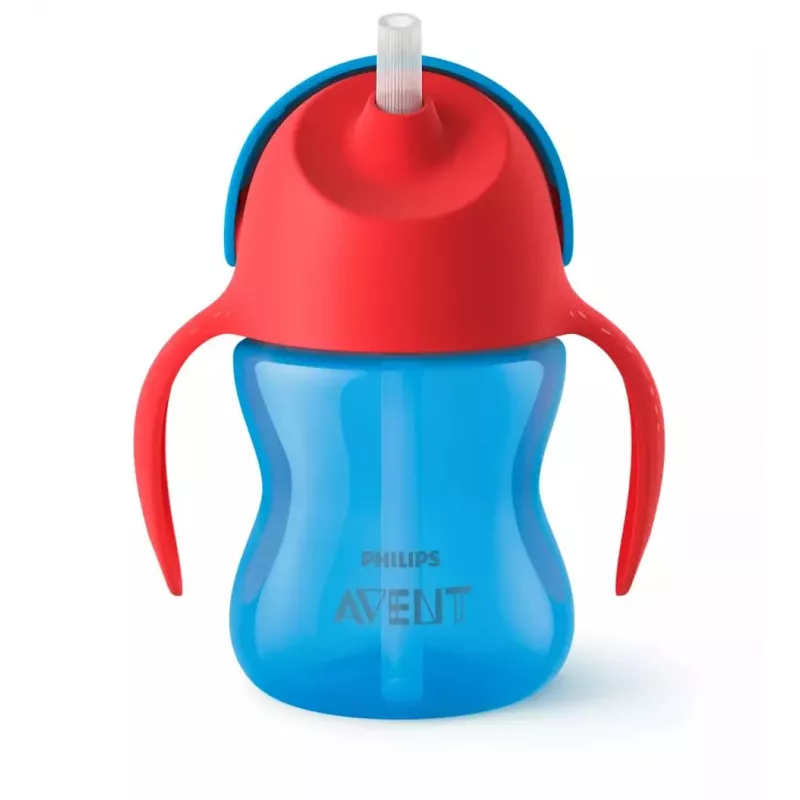 Philips AVENT salmu krūzīte ar elastīgu salmiņu, 200 ml, 9m+, zila
