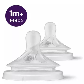 Philips Avent Natural Response silikona knupīši vidēja plūsma 1M+ (2 gab.)