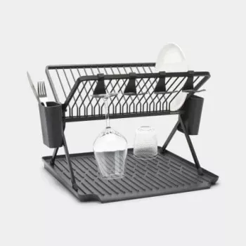 Brabantia salokāmais trauku žāvētājs, liels, tumši pelēks