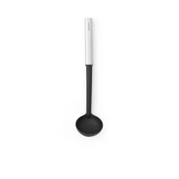 Brabantia Essential Line mērcei kauss ar pretpielipšanas pārklājumu, melna neilona galva, nerūsējošā tērauda rokturis, 335 mm