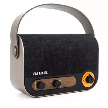 AIWA RBTU-600 portatīvais Bluetooth radio ar FM, USB, AUX-in, MicroSD, uzlādējamu bateriju