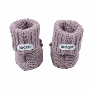 Lodger Slipper Knit adītas mazuļu čības, rozā, 0-6 mēneši