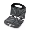 Melissa Sandwich Toaster 750W melnais – nepiedegošas trīsstūrveida plāksnes, aukstā roktura rokturis, fiksācijas klips, vertikāla uzglabāšana