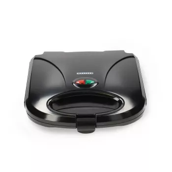 Melissa Sandwich Toaster 750W melnais – nepiedegošas trīsstūrveida plāksnes, aukstā roktura rokturis, fiksācijas klips, vertikāla uzglabāšana